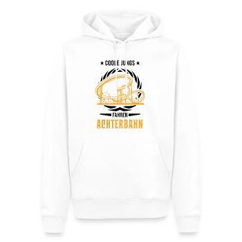 Coole Jungs fahren Achterbahn Achterbahnfahrt - Männer Premium Bio Hoodie - Weiß - Vorne - Nico (187cm)