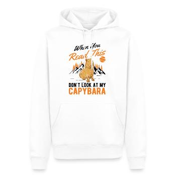 Capybara Gift Capibara capybara - Men’s Premium Organic Hoodie - white - Front - Nico (187cm)