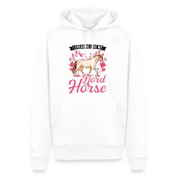 Fjordpferd Norweger Pferd Fjord Horse - Männer Premium Bio Hoodie - Weiß - Vorne - Nico (187cm)