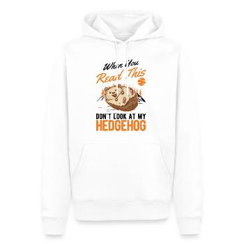 Igel Geschenk Stacheligel - Männer Premium Bio Hoodie - Weiß - Vorne - Nico (187cm)