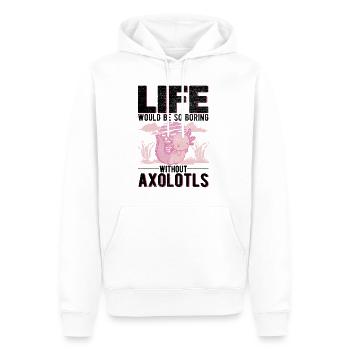 Life would be so boring without Axolotls - Männer Premium Bio Hoodie - Weiß - Vorne - Nico (187cm)