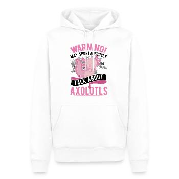 Axolotl Cadeau Amphibien à queue - Sweat à capuche Premium bio Homme - blanc - Devant - Nico (187cm)