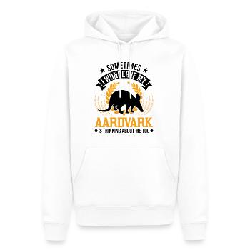 Aardvark Cadeau Aardvark - Sweat à capuche Premium bio Homme - blanc - Devant - Nico (187cm)