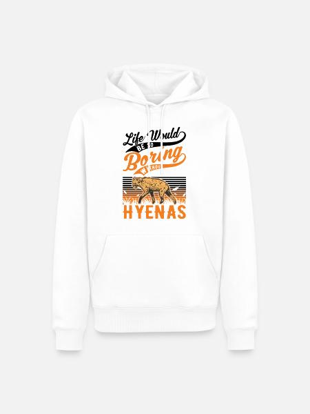 Hyena Gift Aardwolf Hyena - Men’s Premium Organic Hoodie - white
