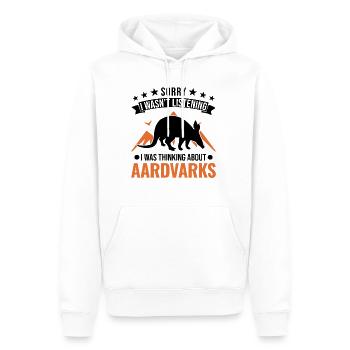 Erdferkel Geschenk Aardvark - Männer Premium Bio Hoodie - Weiß - Vorne - Nico (187cm)