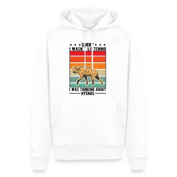 Hyène Cadeau Aardwolf Hyène - Sweat à capuche Premium bio Homme - blanc - Devant - Nico (187cm)