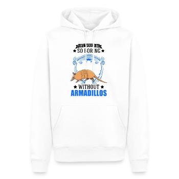 Cadeau de tatou Maître à l’omet - Sweat à capuche Premium bio Homme - blanc - Devant - Nico (187cm)