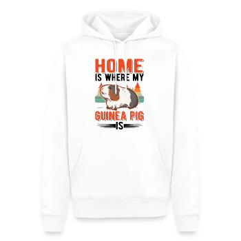 Cochons d’Inde à la maison Cochon d’Inde - Sweat à capuche Premium bio Homme - blanc - Devant - Nico (187cm)