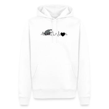 Opossum Herzschlag Possum Beutelratte - Männer Premium Bio Hoodie - Weiß - Vorne - Nico (187cm)