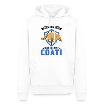 Coati Gift Proboscis Coati - Men’s Premium Organic Hoodie - white - Front - Nico (187cm)