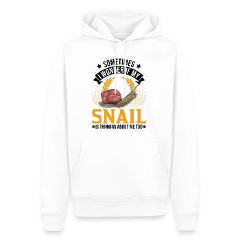 Schnecke Geschenk Weinbergschnecke - Männer Premium Bio Hoodie - Weiß - Vorne - Nico (187cm)
