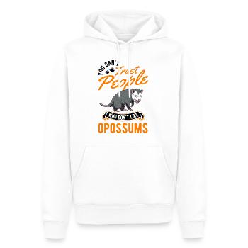 Opossum Cadeau Marsupial Opossum - Sweat à capuche Premium bio Homme - blanc - Devant - Nico (187cm)
