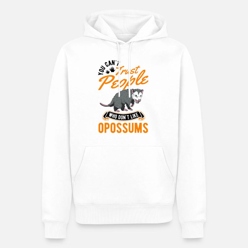 Opossum Geschenk Possum Beutelratte - Männer Premium Bio Hoodie - Weiß