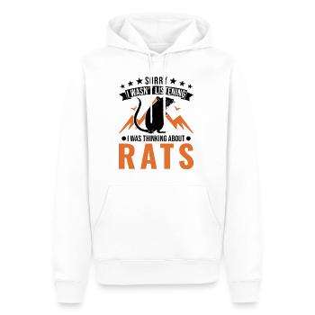 Rat Cadeau Rat Propriétaire Rat domestique - Sweat à capuche Premium bio Homme - blanc - Devant - Nico (187cm)