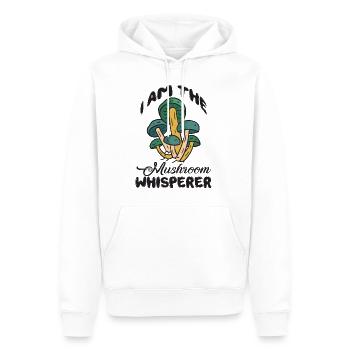 Cueilleurs de champignons et amis champignons - Sweat à capuche Premium bio Homme - blanc - Devant - Nico (187cm)