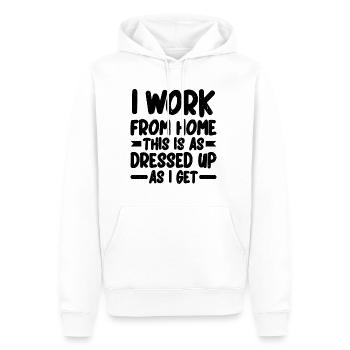 I Work From Home, This Is As Dressed Up As I Get 2 - Männer Premium Bio Hoodie - Weiß - Vorne - Nico (187cm)