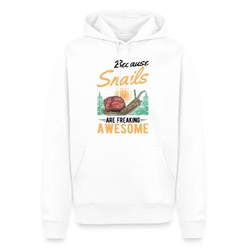 Because Snails are freaking awesome Schnecke - Männer Premium Bio Hoodie - Weiß - Vorne - Nico (187cm)