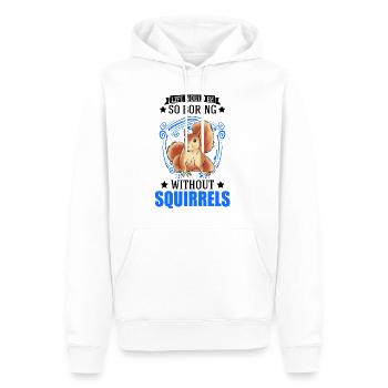 Squirrel Gift Squirrel Grey Squirrel - Men’s Premium Organic Hoodie - white - Front - Nico (187cm)