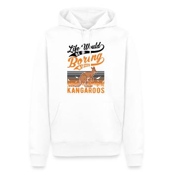 Kangourou australien Kangourou australien - Sweat à capuche Premium bio Homme - blanc - Devant - Nico (187cm)
