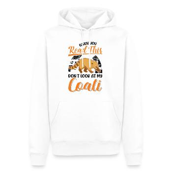 Coati Cadeau Proboscis Coati - Sweat à capuche Premium bio Homme - blanc - Devant - Nico (187cm)