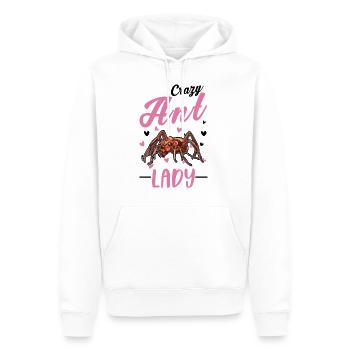 Fourmi folle dame fourmilière fourmilière - Sweat à capuche Premium bio Homme - blanc - Devant - Nico (187cm)