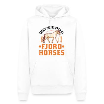 Fjord Horse Gift Norwegian Horse Fjord Horse - Sweat à capuche Premium bio Homme - blanc - Devant - Nico (187cm)