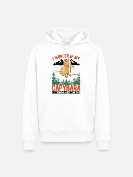 Capybara Wasserschwein Capibara - Men’s Premium Organic Hoodie - white