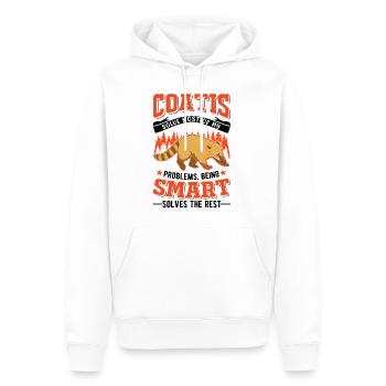 Coati Cadeau Coati Proboscis - Sweat à capuche Premium bio Homme - blanc - Devant - Nico (187cm)