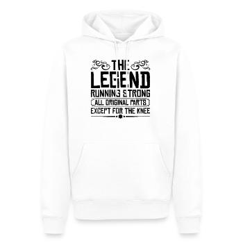 Toutes les pièces d’origine sauf The Knee 4 - Sweat à capuche Premium bio Homme - blanc - Devant - Nico (187cm)