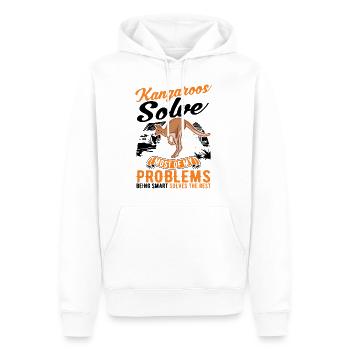 Kangourou Australie Kangourou - Sweat à capuche Premium bio Homme - blanc - Devant - Nico (187cm)