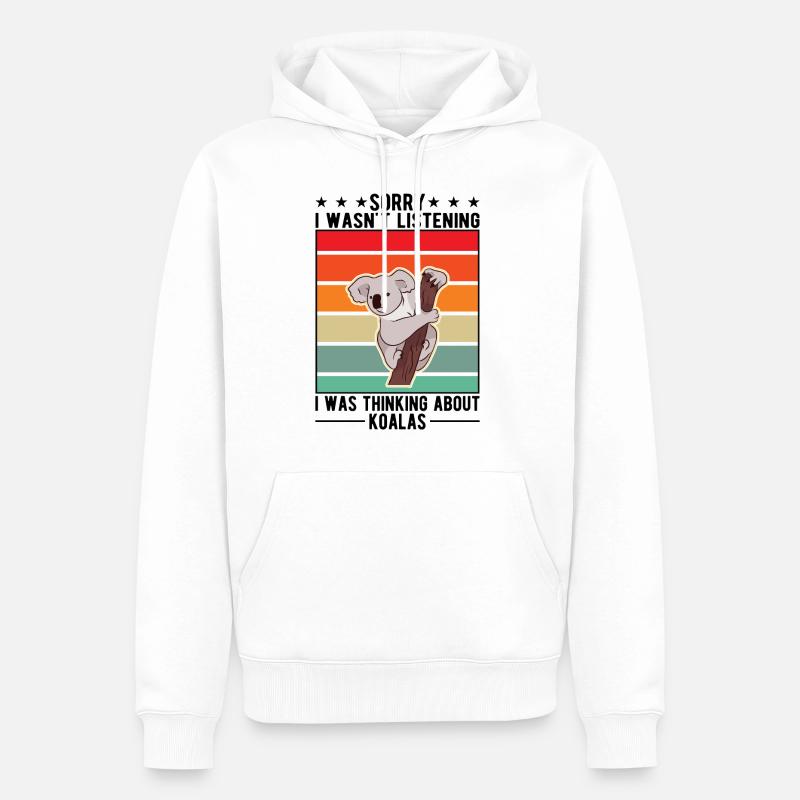 Koala Geschenk Koalabär - Männer Premium Bio Hoodie - Weiß