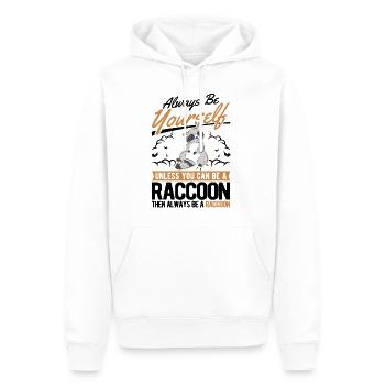 Soyez toujours vous-même Raton laveur Waschbär - Sweat à capuche Premium bio Homme - blanc - Devant - Nico (187cm)