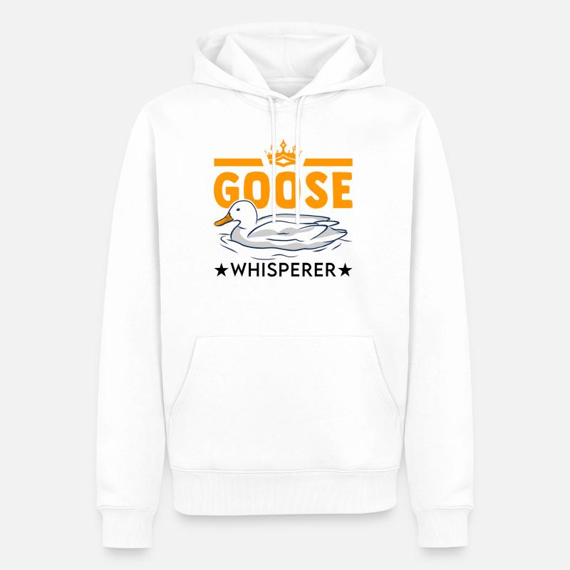 Gänse Flüsterer Geschenk Gänsezüchter Gans - Männer Premium Bio Hoodie - Weiß