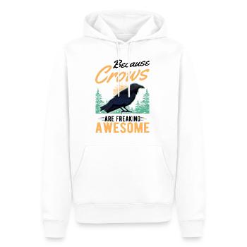 Because Crows are freaking awesome Krähe - Männer Premium Bio Hoodie - Weiß - Vorne - Nico (187cm)