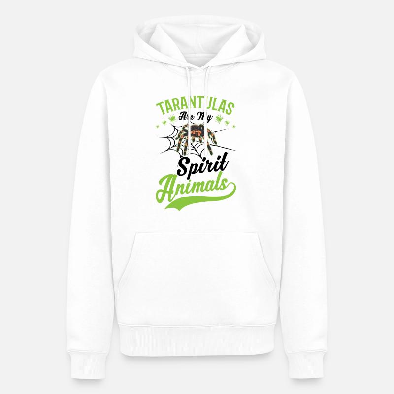 Tarentule Araignée Animale Tarentule - Sweat à capuche Premium bio Homme - blanc