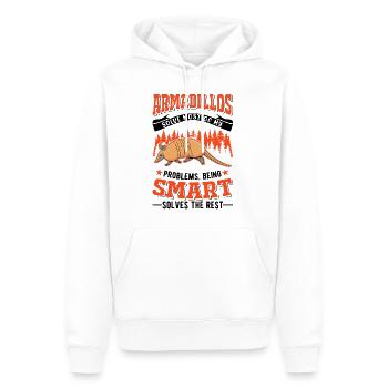 Cadeau de tatou Maître à l’omet - Sweat à capuche Premium bio Homme - blanc - Devant - Nico (187cm)