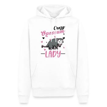 Opossum fou dame Opossum Femme Marsupial - Sweat à capuche Premium bio Homme - blanc - Devant - Nico (187cm)