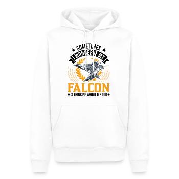 Falcon Gift Falcon Breeding Falcon Breeder Falconer - Men’s Premium Organic Hoodie - white - Front - Nico (187cm)
