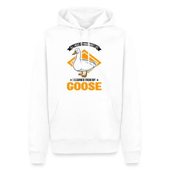 Geese Gift Goose Lovers Goose Breeders - Men’s Premium Organic Hoodie - white - Front - Nico (187cm)