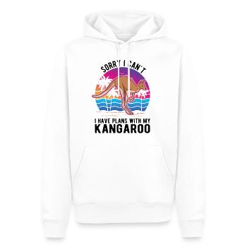 Kangourou australien Kangourou australien - Sweat à capuche Premium bio Homme - blanc - Devant - Nico (187cm)