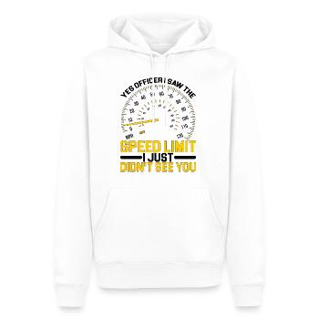 I Saw The Speed Limit I Just Didn't See You 2 - Männer Premium Bio Hoodie - Weiß - Vorne - Nico (187cm)