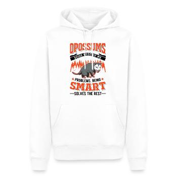 Opossum Cadeau Marsupial Opossum - Sweat à capuche Premium bio Homme - blanc - Devant - Nico (187cm)