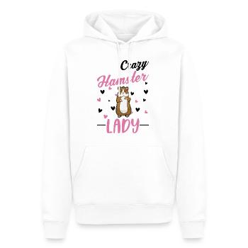 Crazy Hamster lady Hamster propriétaire - Sweat à capuche Premium bio Homme - blanc - Devant - Nico (187cm)