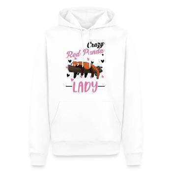 Crazy Red Panda lady Roter Panda - Sweat à capuche Premium bio Homme - blanc - Devant - Nico (187cm)