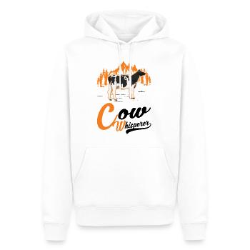 Cow Whisperer Farmer Cattle Breeder Cows - Men’s Premium Organic Hoodie - white - Front - Nico (187cm)