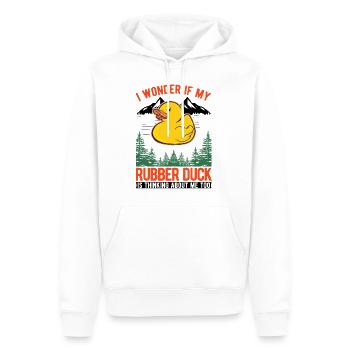 Rubber Duck Gift Squeaky Duck Bathing Duck - Sweat à capuche Premium bio Homme - blanc - Devant - Nico (187cm)
