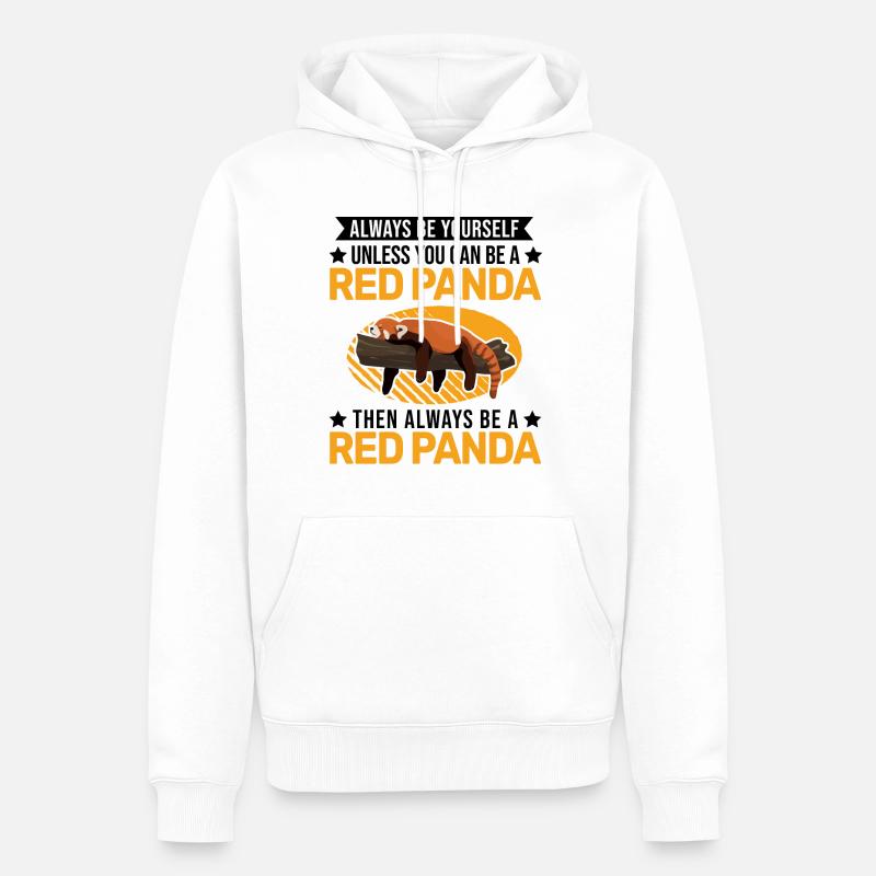 Roter Panda Geschenk Red Panda - Männer Premium Bio Hoodie - Weiß