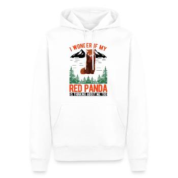 Red Panda Cadeau Chat Ours Panda Rouge - Sweat à capuche Premium bio Homme - blanc - Devant - Nico (187cm)