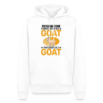 Chèvres Cadeau Chèvre Hôte Chèvre - Sweat à capuche Premium bio Homme - blanc - Devant - Nico (187cm)