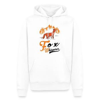 Fuchsflüsterer Fox Whisperer Fuchs - Men’s Premium Organic Hoodie - white - Front - Nico (187cm)